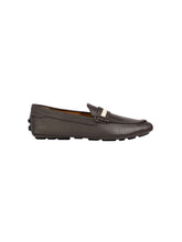 Load image into Gallery viewer, Bally Karlos 6304974 Men's Ebano Pebbled-Leather Driving Shoes MSRP $690
