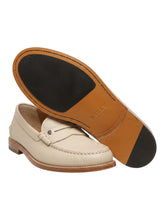 Load image into Gallery viewer, Bally Ron-FT 6303286 Men's Bone Grained Leather Penny Loafers MSRP $870
