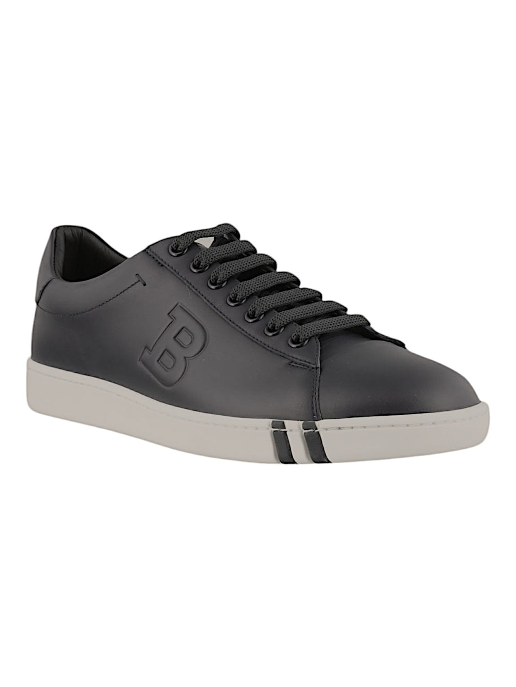 Bally Asher 6205249 Men's Black Calf Plain Leather Sneakers US 13 MSRP $550