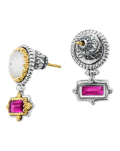 Load image into Gallery viewer, Konstantino Dome Sterling Silver 18K Gold &amp; MOP Corundum Earrings SKKJ702-631 MSRP $1390
