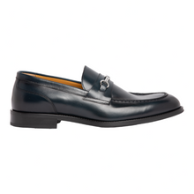 Load image into Gallery viewer, NEW A. TESTONI Men&#39;s Black Leather Bit Loafer MSG0023S MADE IN ITALY MSRP $675

