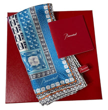 Load image into Gallery viewer, Baccarat 2809895 Ladies Louxor Twillsilk Maxi Tie Light Blue Scarf MSRP $400
