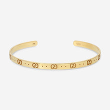 Load image into Gallery viewer, GUCCI Icon Thin Bangle 18kt Yellow Gold Bracelet YBA434524001 MSRP $2,800
