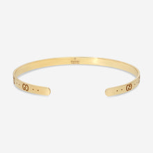 Load image into Gallery viewer, GUCCI Icon Thin Bangle 18kt Yellow Gold Bracelet YBA434524001 MSRP $2,800
