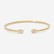 Load image into Gallery viewer, GUCCI GG Running 18kt Yellow Gold and Diamond Cuff Bracelet YBA481662001 MSRP $2,650
