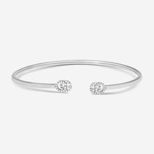 Load image into Gallery viewer, GUCCI GG Running 18kt White Gold and Diamond Cuff Bracelet YBA481662002 MSRP $2,810
