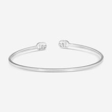 Load image into Gallery viewer, GUCCI GG Running 18kt White Gold and Diamond Cuff Bracelet YBA481662002 MSRP $2,810
