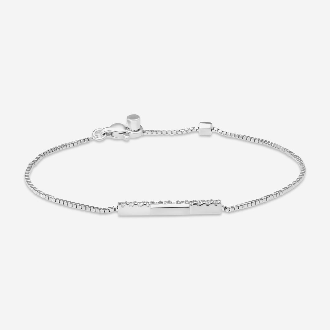 GUCCI Link to Love 18kt White Gold and Diamond Bracelet YBA662121001 MSRP $2,080