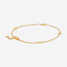 Load image into Gallery viewer, GUCCI Interlocking G Details and Star Motif in 18kt Yellow Gold &amp; Diamonds Bracelet YBA679117001 MSRP $1,760
