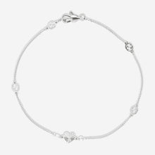 Load image into Gallery viewer, Gucci Interlocking G Heart Motif 18K White Gold &amp; Diamond Bracelet YBA679118001 MSRP $1,870
