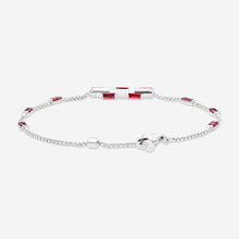 Load image into Gallery viewer, GUCCI Link to Love 18kt White Gold and Rubellite Bracelet YBA702395001 MSRP $3,190
