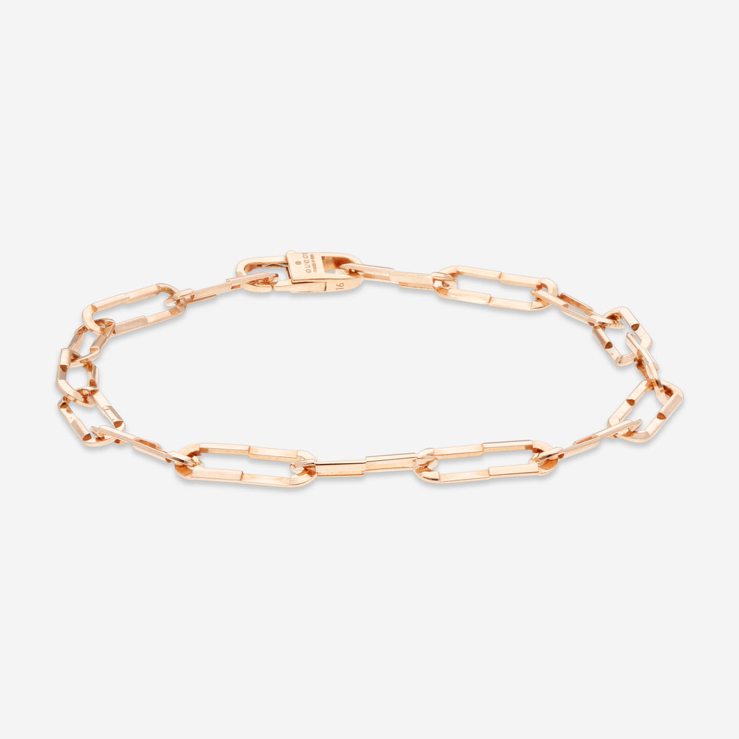 GUCCI Link to Love 18kt Pink Gold Bracelet YBA744562001 MSRP $1,920