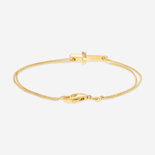 Load image into Gallery viewer, GUCCI Link to Love in 18kt Yellow Gold with Cross Charm Bracelet YBA759354 MSRP $1750
