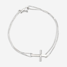 Load image into Gallery viewer, Gucci Link to Love 18K White Gold Cross Charm Bracelet YBA759354002 MSRP $1,700
