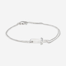 Load image into Gallery viewer, Gucci Link to Love 18K White Gold Cross Charm Bracelet YBA759354002 MSRP $1,700
