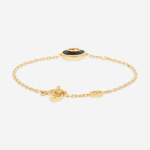 Load image into Gallery viewer, GUCCI Yellow Gold Onyx and Diamond 12mm Pendant Bracelet YBA786556001 MSRP $2,150
