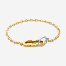 Load image into Gallery viewer, Gucci Link to Love 18K Yellow and White Gold Chain Bracelet YBA786693001016 MSRP $2,350
