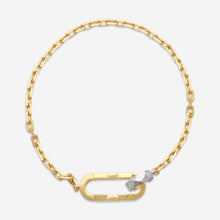 Load image into Gallery viewer, Gucci Link to Love 18K Yellow and White Gold Chain Bracelet YBA786693001016 MSRP $2,350
