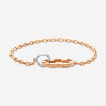 Load image into Gallery viewer, Gucci Link to Love 18K Rose and White Gold Chain Bracelet YBA786693002016 MSRP $2,350
