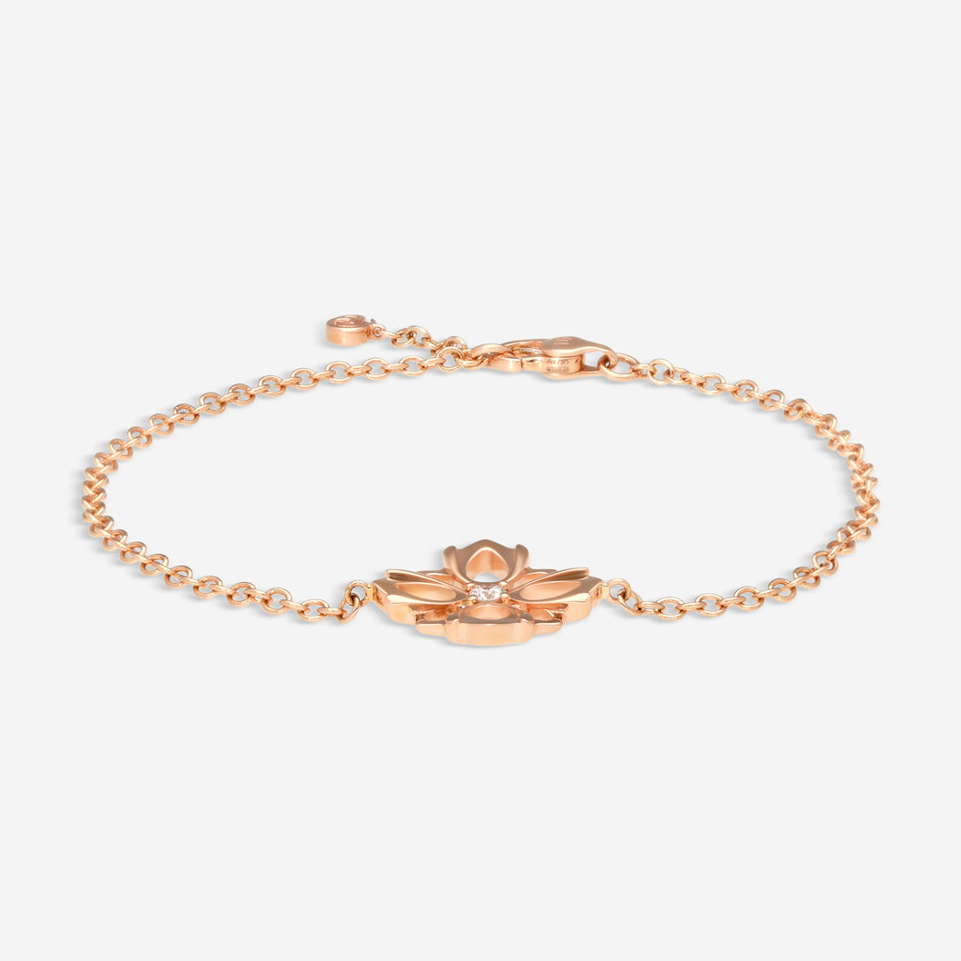 Gucci Rose Gold with Central Diamond Bracelet YBA796247001 MSRP $1,920