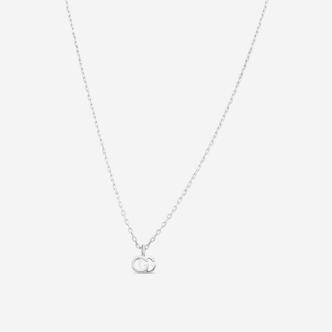 GUCCI GG Running 18kt White Gold Necklace YBB481638002 MSRP $1,460