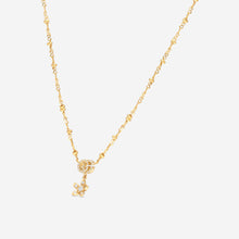 Load image into Gallery viewer, GUCCI Flora Double G Detail 18kt Yellow Gold and Diamond Necklace YBB581842002 MSRP $3,380
