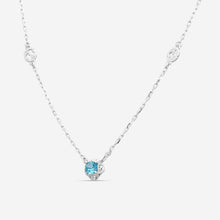 Load image into Gallery viewer, GUCCI Interlocking G Motif 18kt White Gold with Blue Topaz Necklace YBB662429002 MSRP $2480
