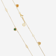 Load image into Gallery viewer, GUCCI Interlocking G Motif 18kt Yellow Gold with Amethyst, Tourmalines, Citrine and Beryl Necklace YBB662429001 MSRP $2,700
