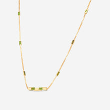 Load image into Gallery viewer, GUCCI Link to Love 18kt Yellow Gold and Green Tourmaline Necklace YBB702394002 MSRP $4,790
