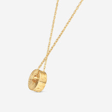 Load image into Gallery viewer, Gucci 18K Yellow Gold Round Pendant and Star Cut Out Necklace YBB729363001 MSRP $2,700
