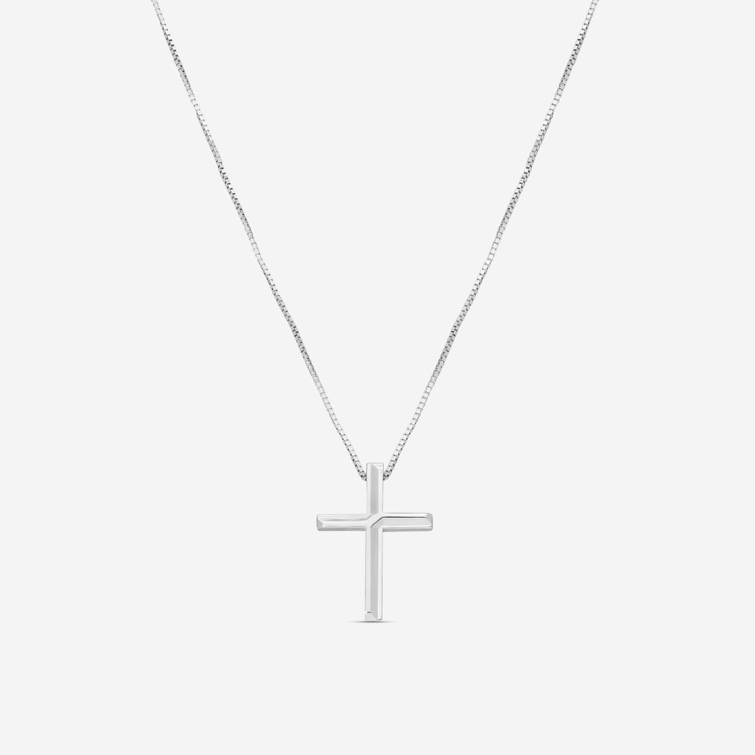 Gucci Link to Love 18K White Gold Cross Pendant Necklace YBB758937002 MSRP $2,090