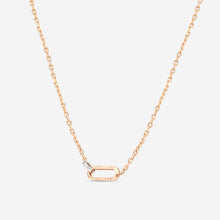 Load image into Gallery viewer, Gucci 18K Rose &amp; White Gold Link to Love Necklace YBB786671002 MSRP $3,400
