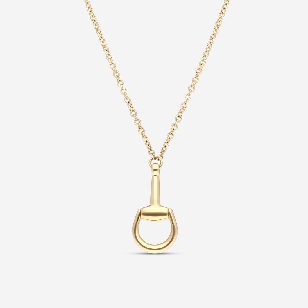 Gucci Horsebit 18K Yellow Gold Necklace YBB795818001 MSRP $3,650