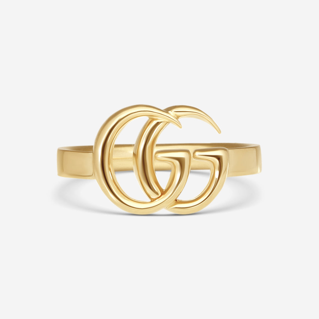 GUCCI GG Running Thin 18kt Yellow Gold Ring YBC525690001 MSRP $1,760
