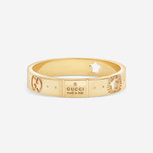Load image into Gallery viewer, Gucci Icon 18K Yellow Gold Band Ring YBC607339001 MSRP $1,200
