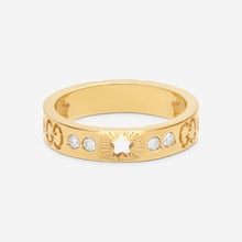 Load image into Gallery viewer, GUCCI Icon 18kt Yellow Gold and Diamond Ring YBC662057001 MSRP $2,200
