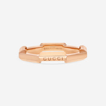Load image into Gallery viewer, GUCCI Link to Love 18kt Pink Gold Ring YBC662194002 MSRP $1100
