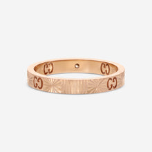 Load image into Gallery viewer, Gucci Icon 18K Rose Gold and Diamond Band Ring YBC727892001 MSRP $1,500
