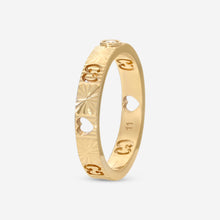 Load image into Gallery viewer, Gucci Icon Ring 18K Yellow Gold and Diamond Band Ring YBC727892002 MSRP $1,500
