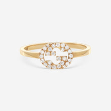 Load image into Gallery viewer, Gucci 18K Yellow Gold &amp; Diamond Ring YBC729412002 MSRP $1,800
