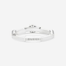 Load image into Gallery viewer, GUCCI Link to Love 18kt White Gold and Diamond Ring YBC744971002 MSRP $3,450
