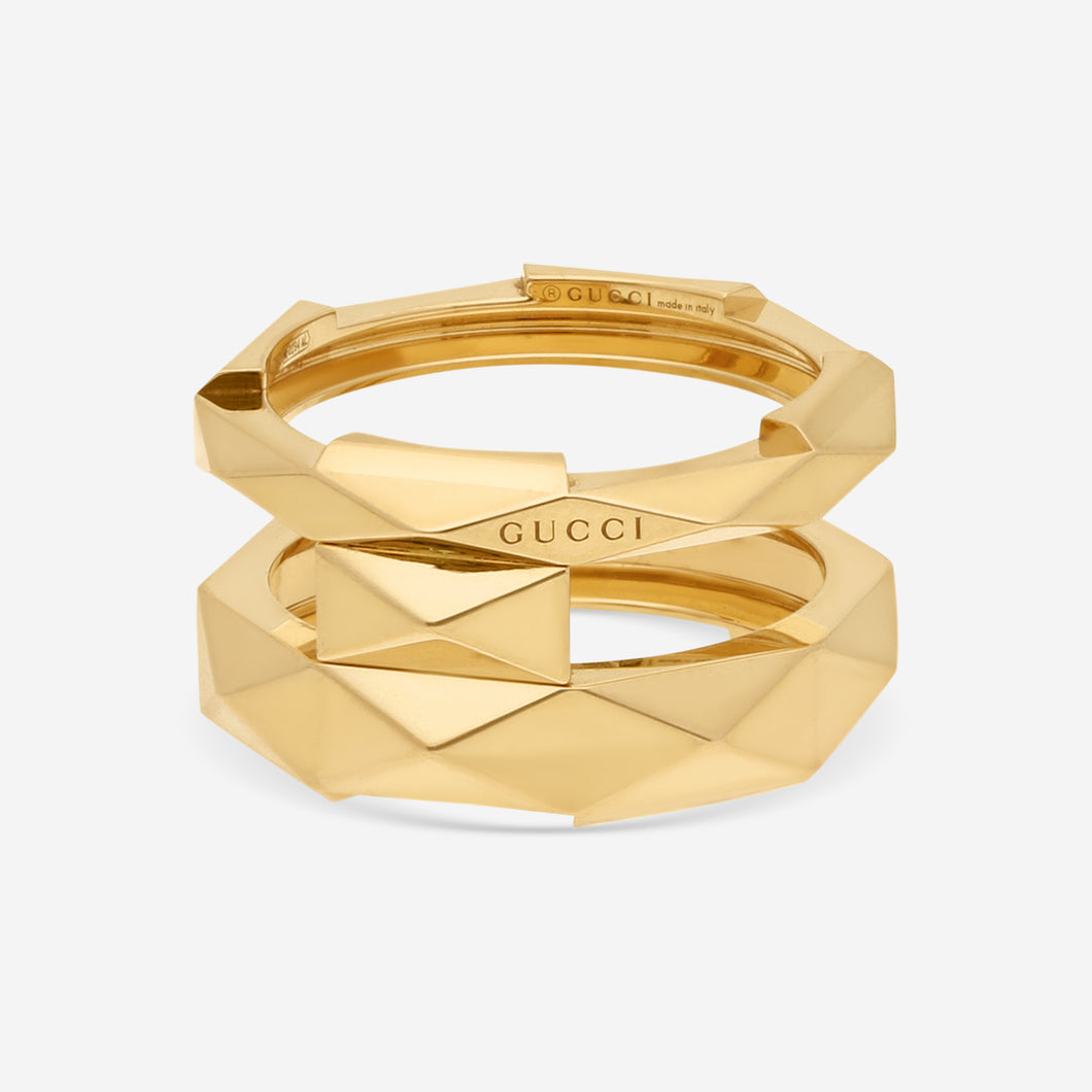 Gucci Link to Love 18K Yellow Gold Ring YBC745657001 MSRP $3,980