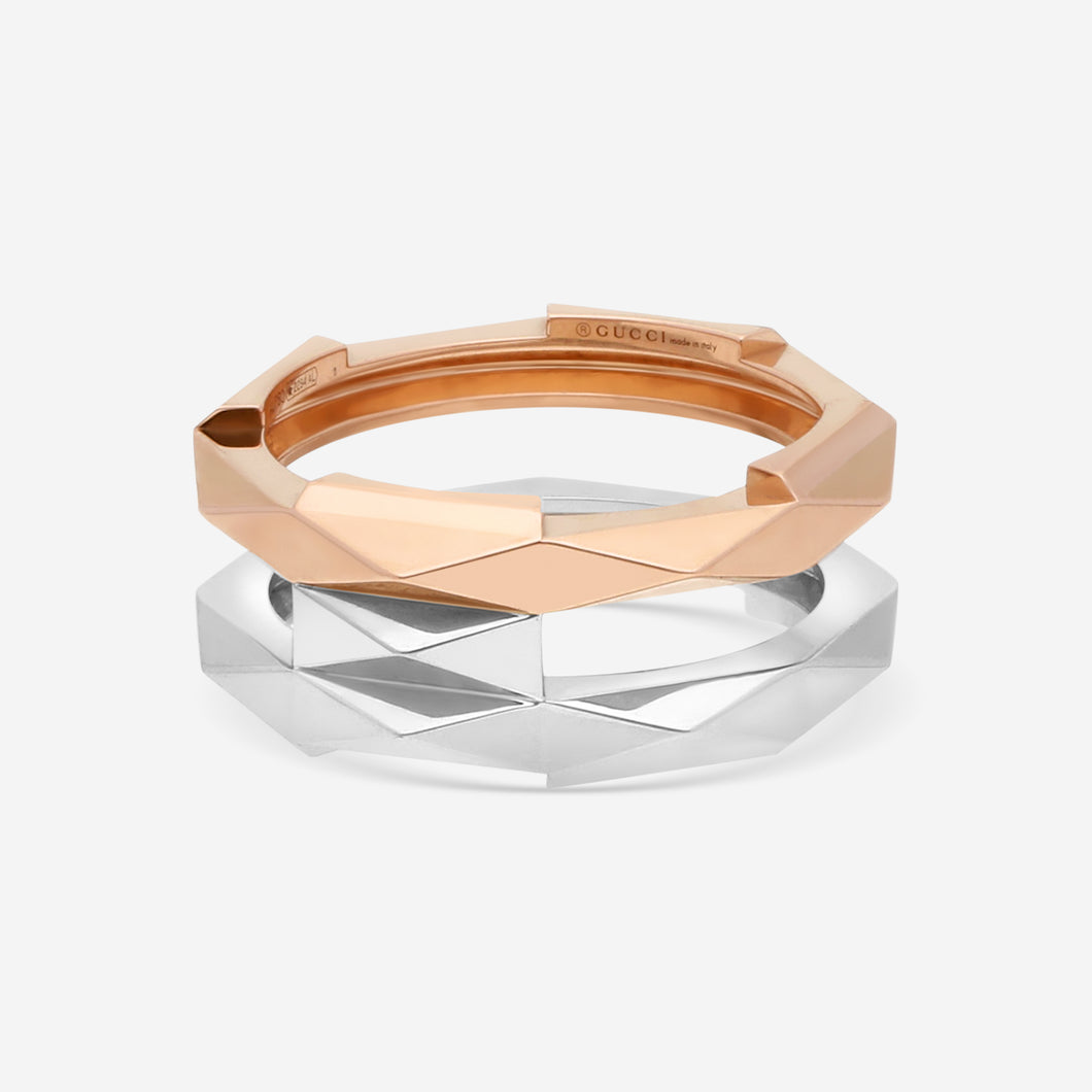 Gucci Link to Love 18K Rose and White Gold YBC745696001 MSRP $3,750