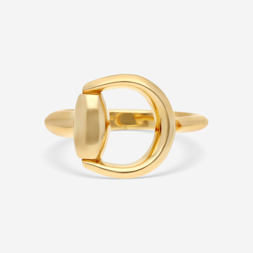 Gucci Horsebit 18K Yellow Gold Ring YBC795651001 MSRP $2,400