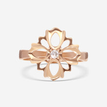 Load image into Gallery viewer, Gucci 18K Rose Gold Ring Diamond Flower Ring YBC796245001 MSRP $2,250
