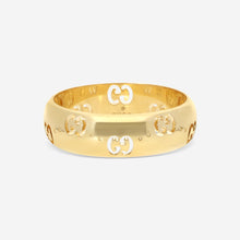 Load image into Gallery viewer, Gucci Icon 18K Yellow Gold Band Ring YBC804335001 MSRP $1,850
