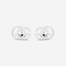 Load image into Gallery viewer, Gucci GG Running 18K White Gold Stud Earrings YBD094074001 MSRP $850
