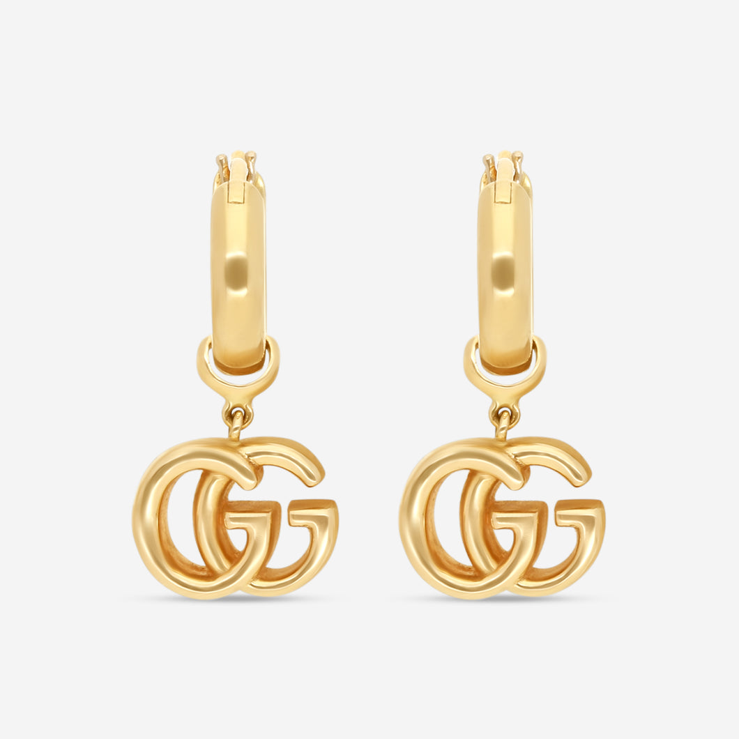 Gucci GG Running 18K Yellow Gold Earrings YBD582017001 MSRP $3,100