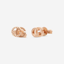 Load image into Gallery viewer, Gucci GG Running 18K Rose Gold Stud Earrings YBD652219003 MSRP $800
