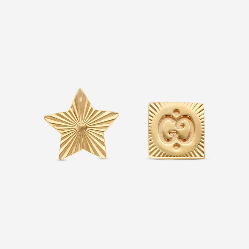 Gucci Icon 18K Yellow Gold Stud Earrings YBD662068001 MSRP $1000